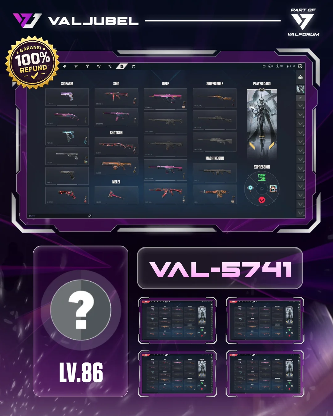 Unrated Valorant account VAL-5741 screenshot 1
