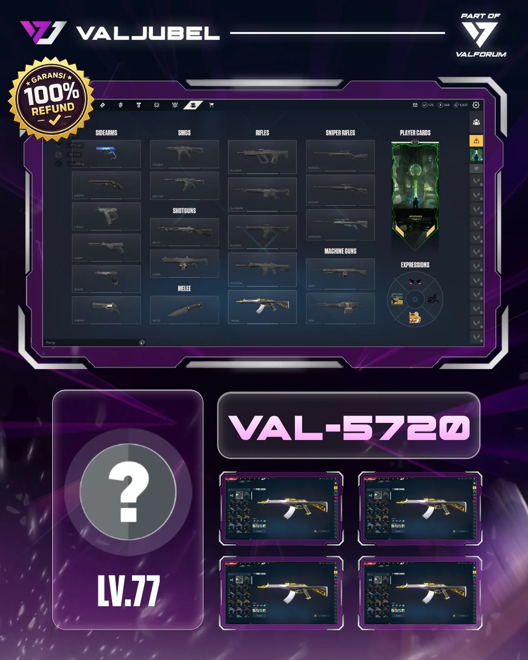 Gold 3 Valorant account VAL-5720 screenshot 1