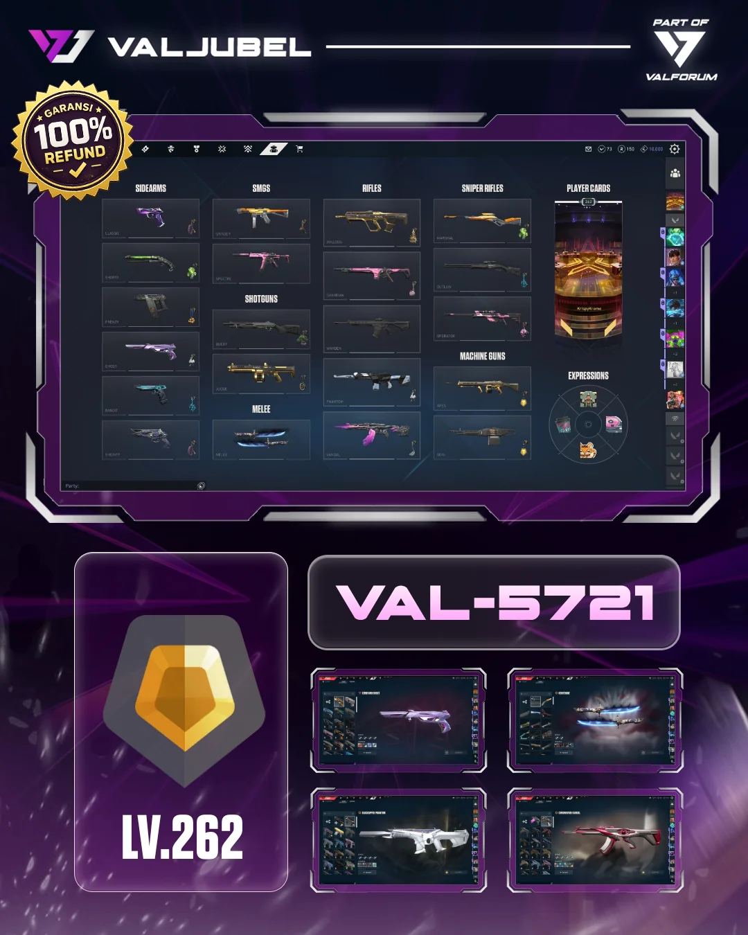 Gold 1 Valorant account VAL-5721 screenshot 1