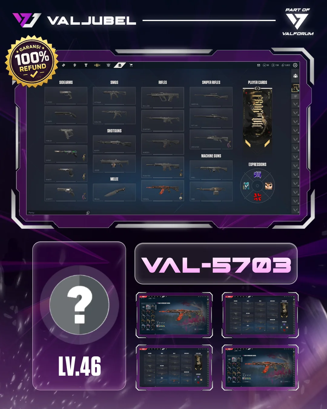 Unrated Valorant account VAL-5703 screenshot 1