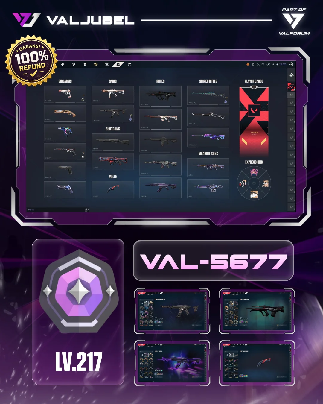 Diamond 3 Valorant account VAL-5677 screenshot 1