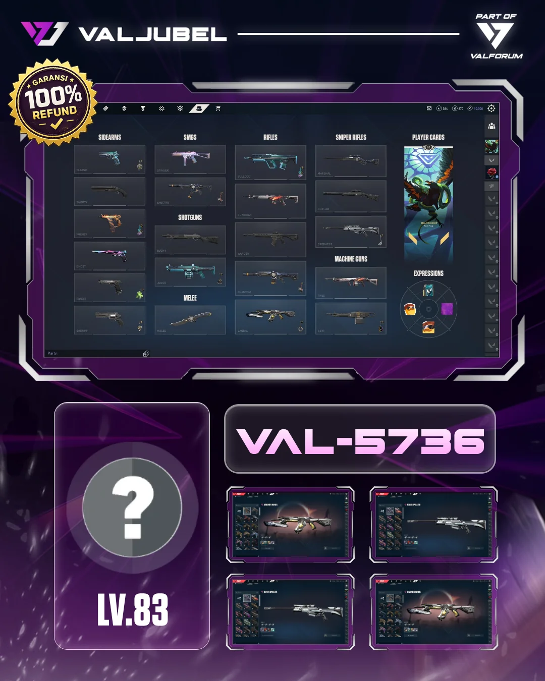 Unrated Valorant account VAL-5736 screenshot 1