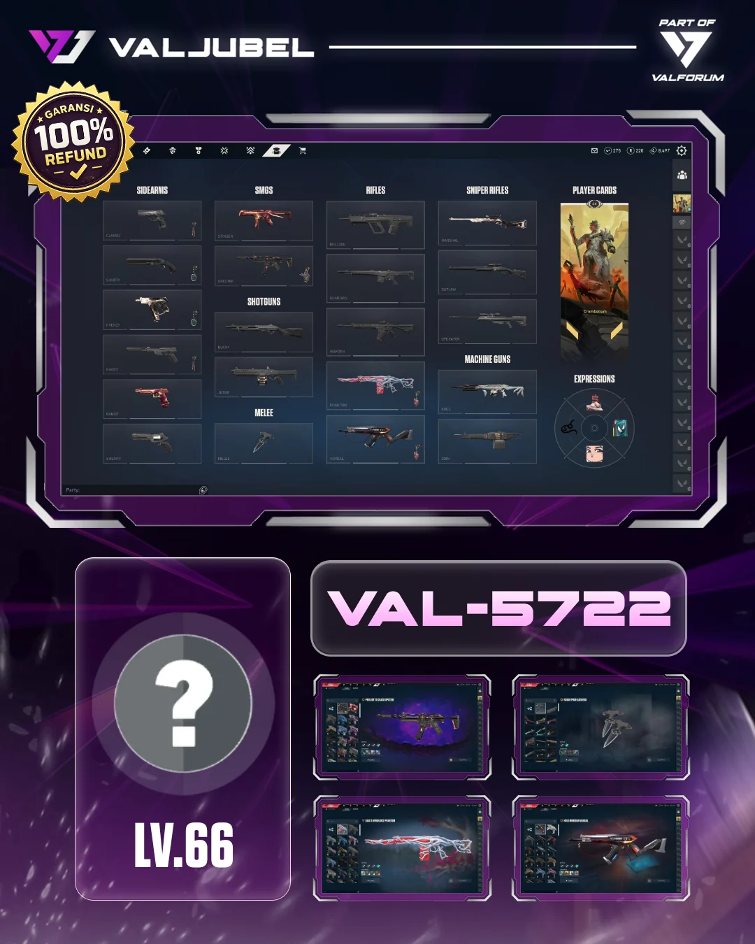 Unrated Valorant account VAL-5722 screenshot 1