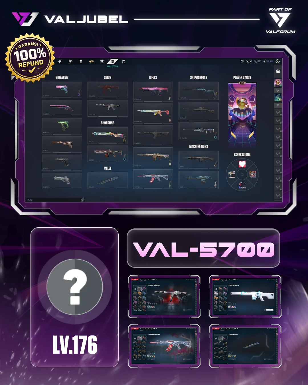 Unrated Valorant account VAL-5700 screenshot 1