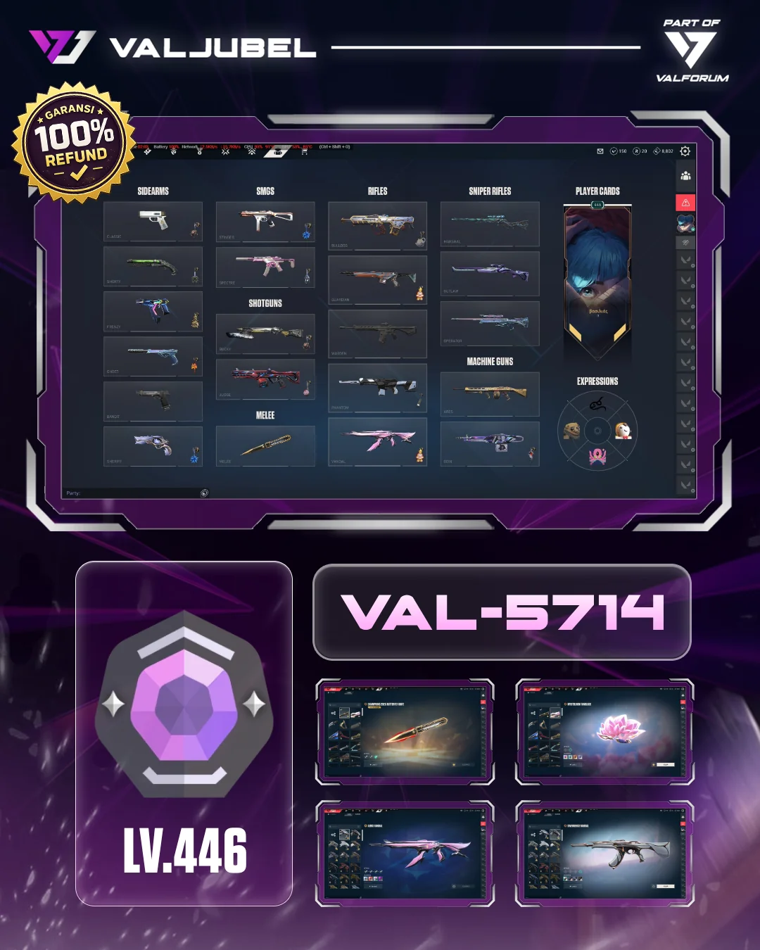 Platinum 1 Valorant account VAL-5714 screenshot 1