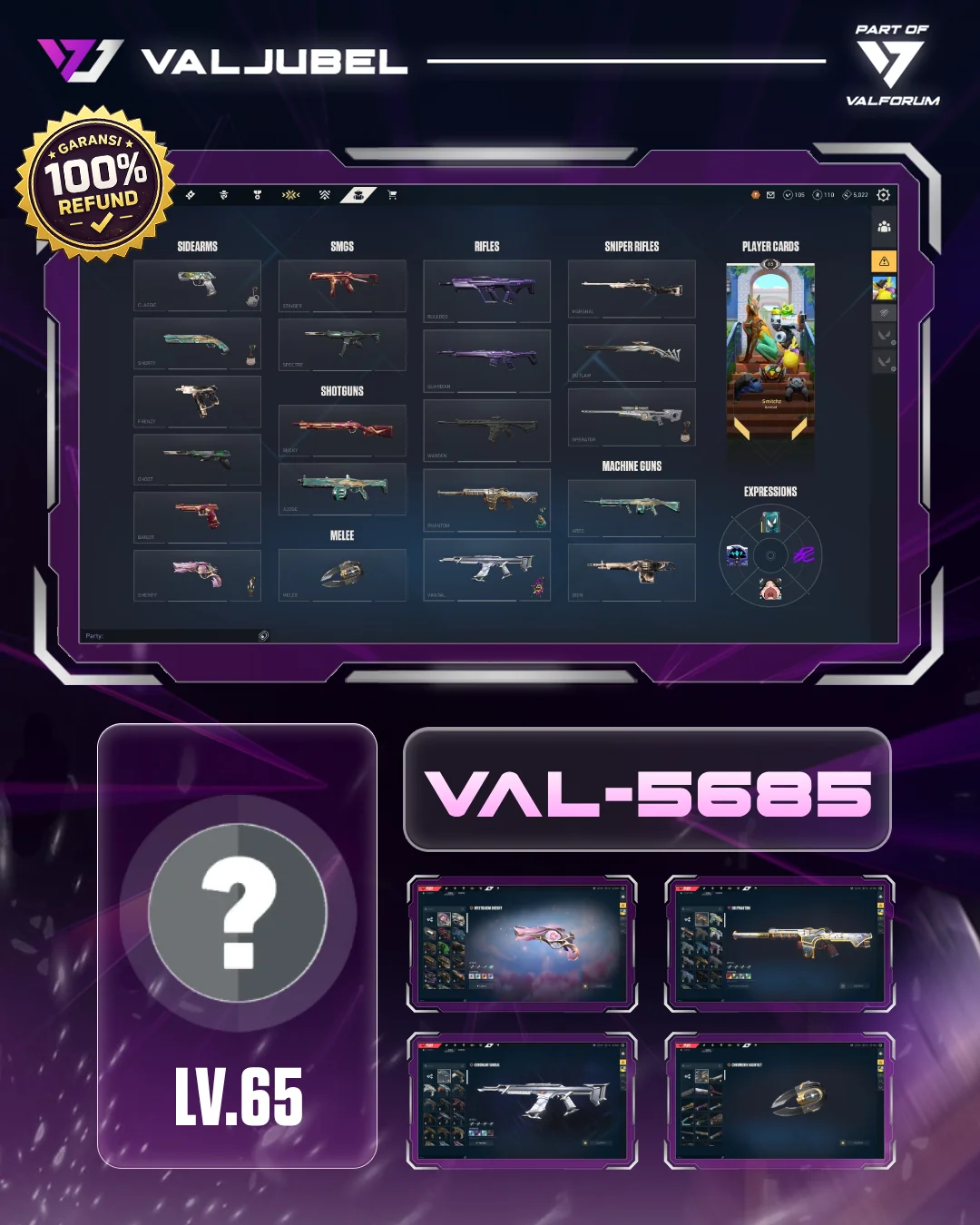 Gold 1 Valorant account VAL-5685 screenshot 1