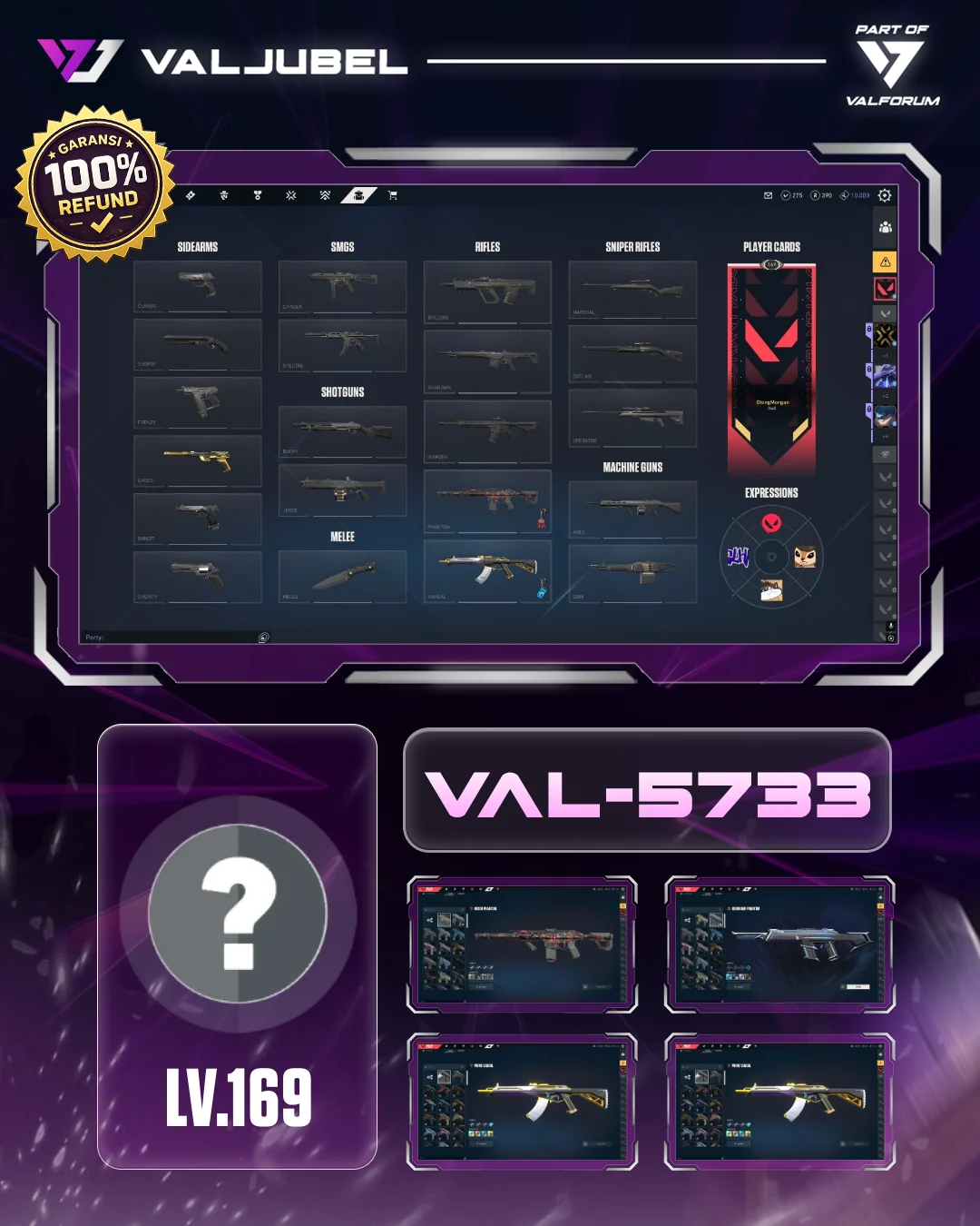 Unrated Valorant account VAL-5733 screenshot 1