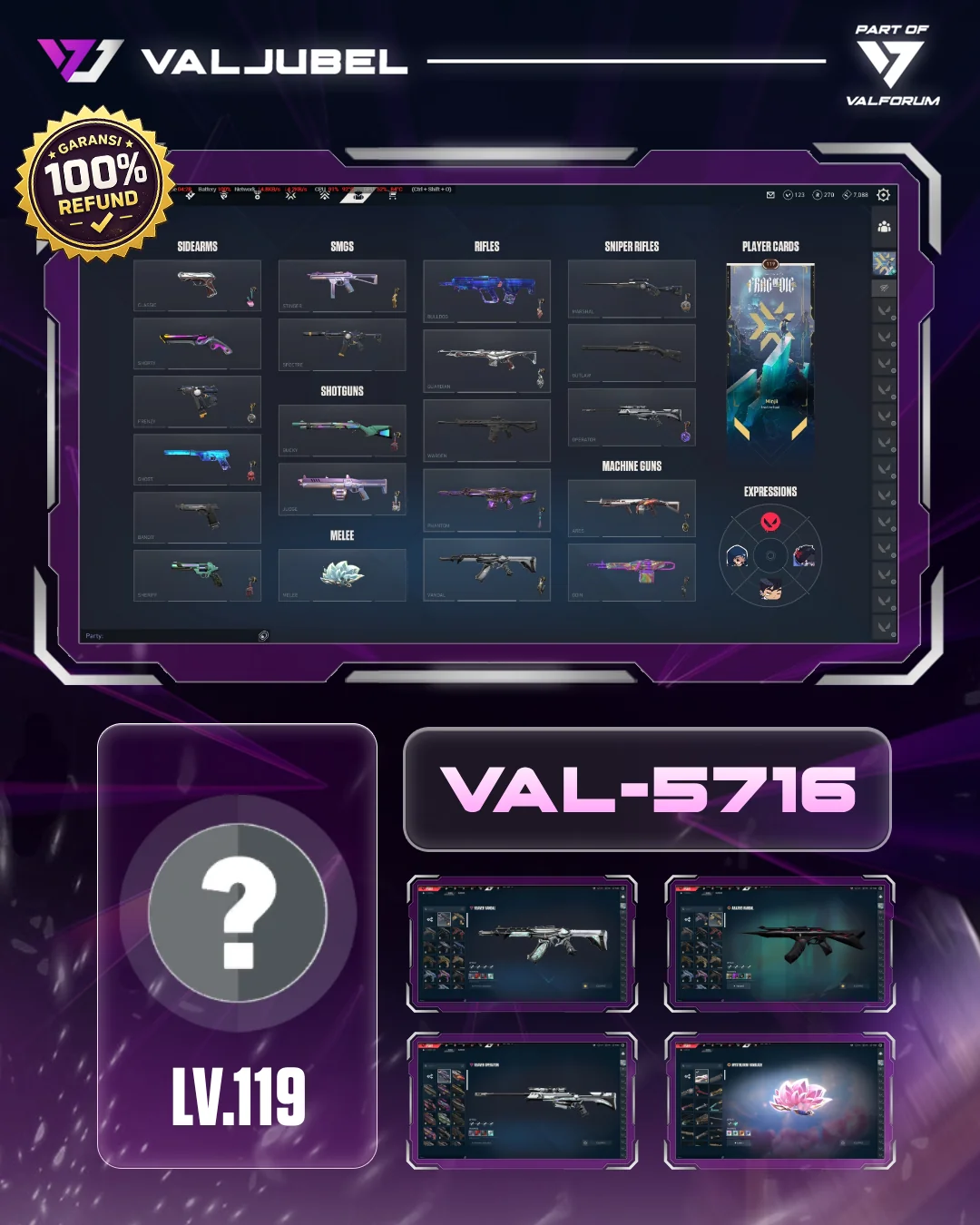 Unrated Valorant account VAL-5716 screenshot 1