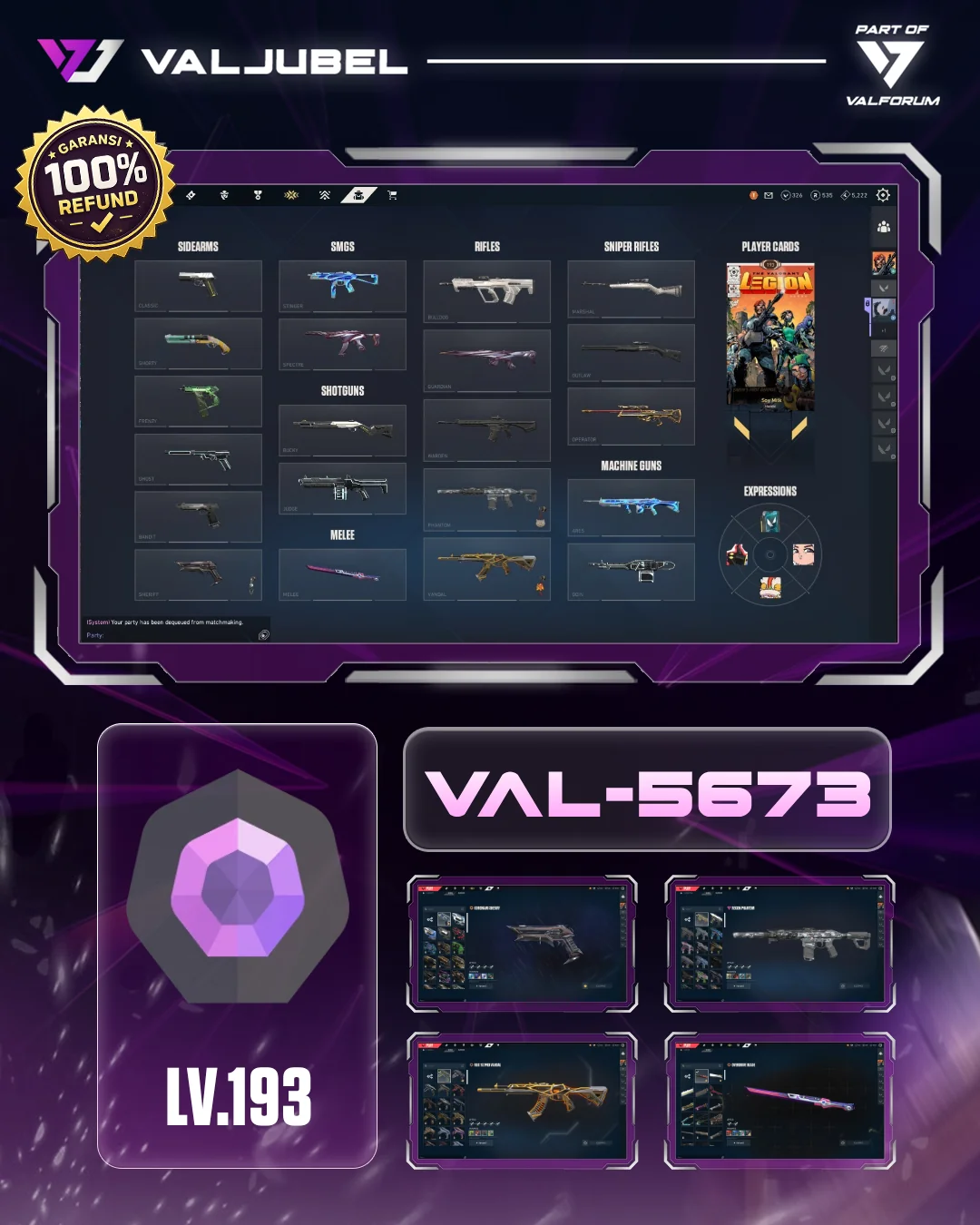 Diamond 1 Valorant account VAL-5673 screenshot 1