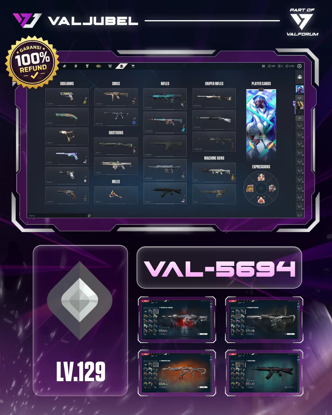 Silver 1 Valorant account VAL-5694 screenshot 1