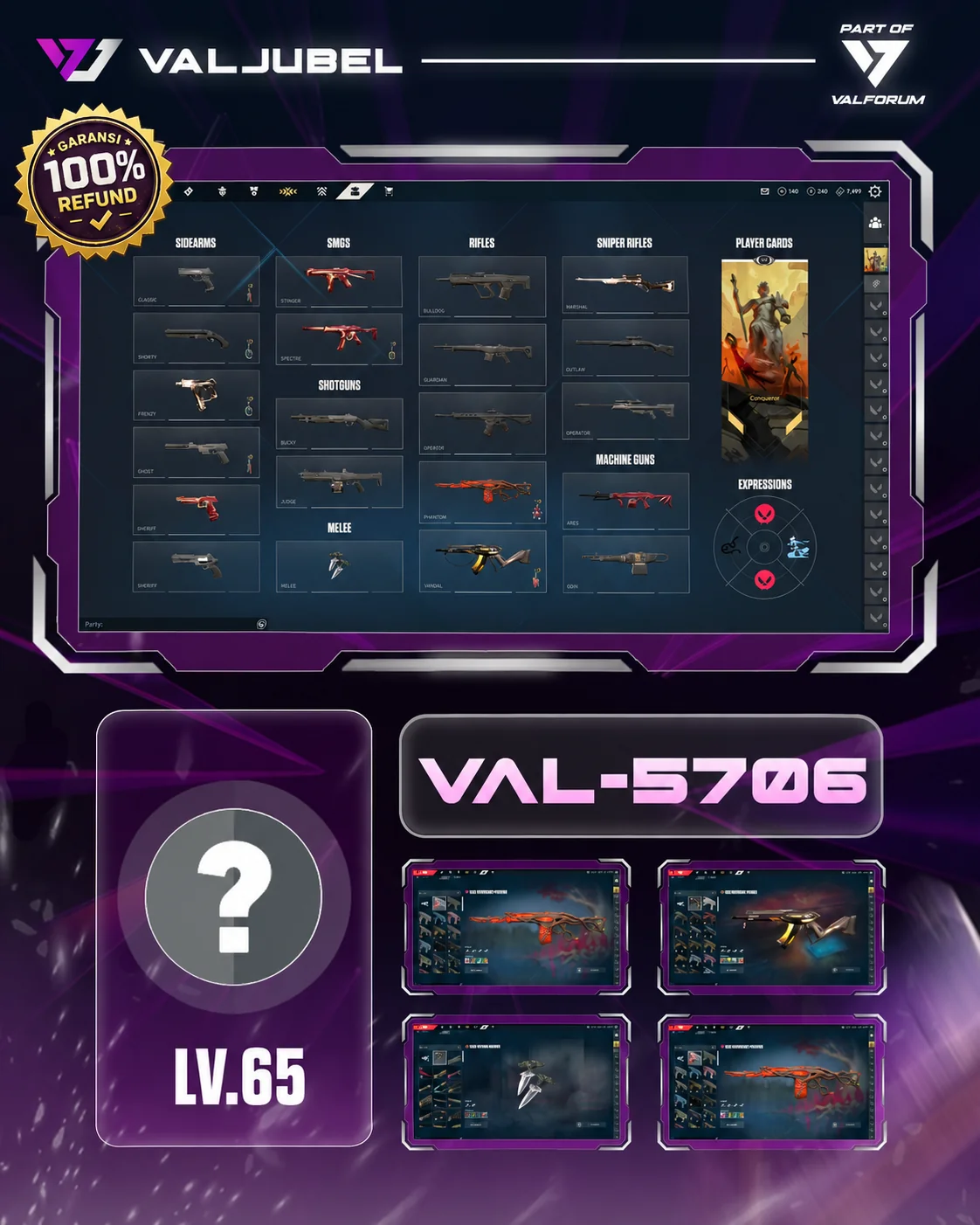 Unrated Valorant account VAL-5706 screenshot 1