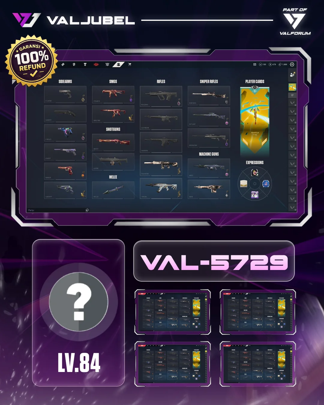 Unrated Valorant account VAL-5729 screenshot 1