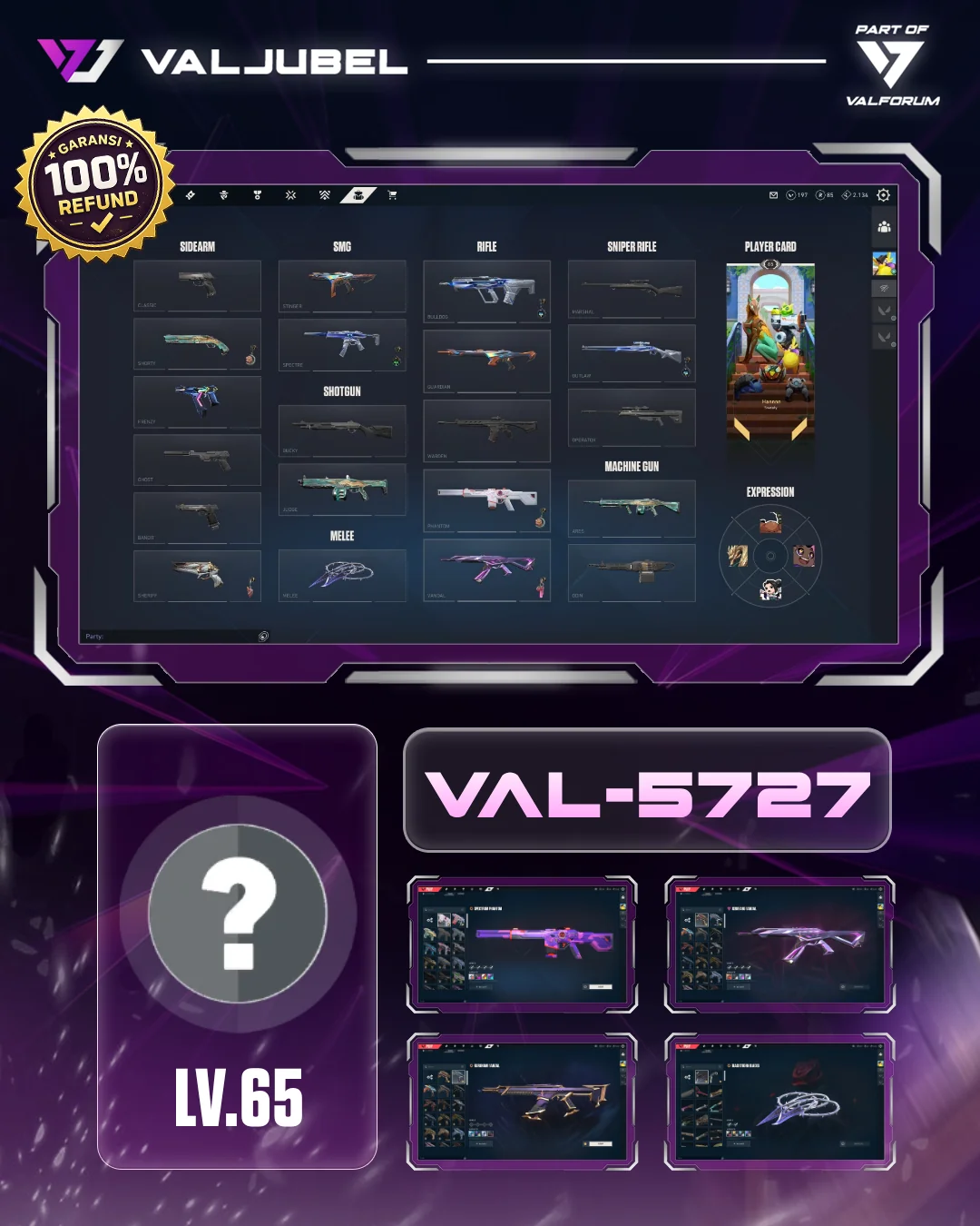 Unrated Valorant account VAL-5727 screenshot 1