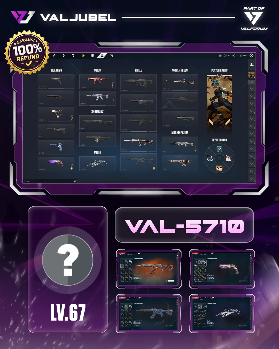 Unrated Valorant account VAL-5710 screenshot 1