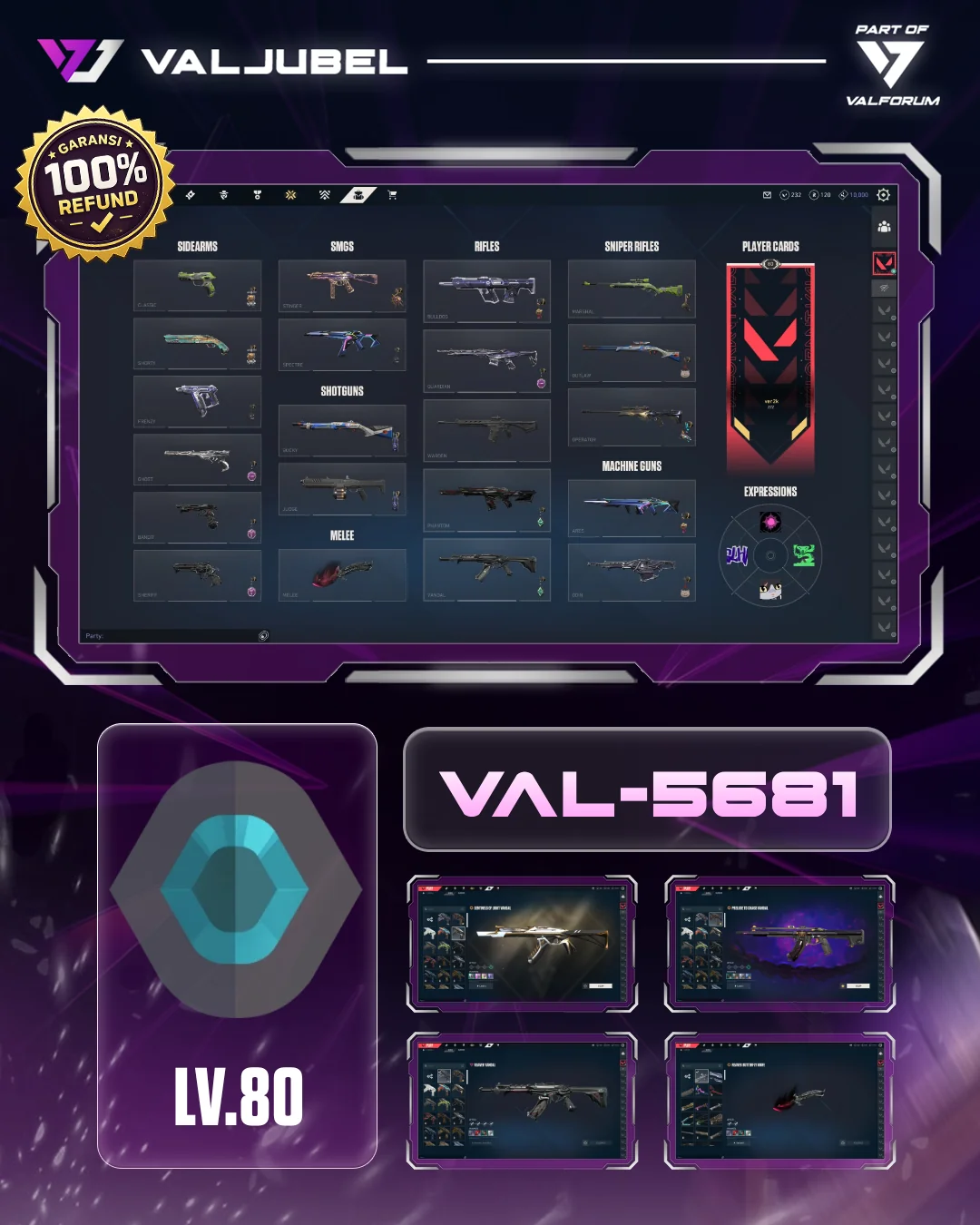 Platinum 1 Valorant account VAL-5681 screenshot 1
