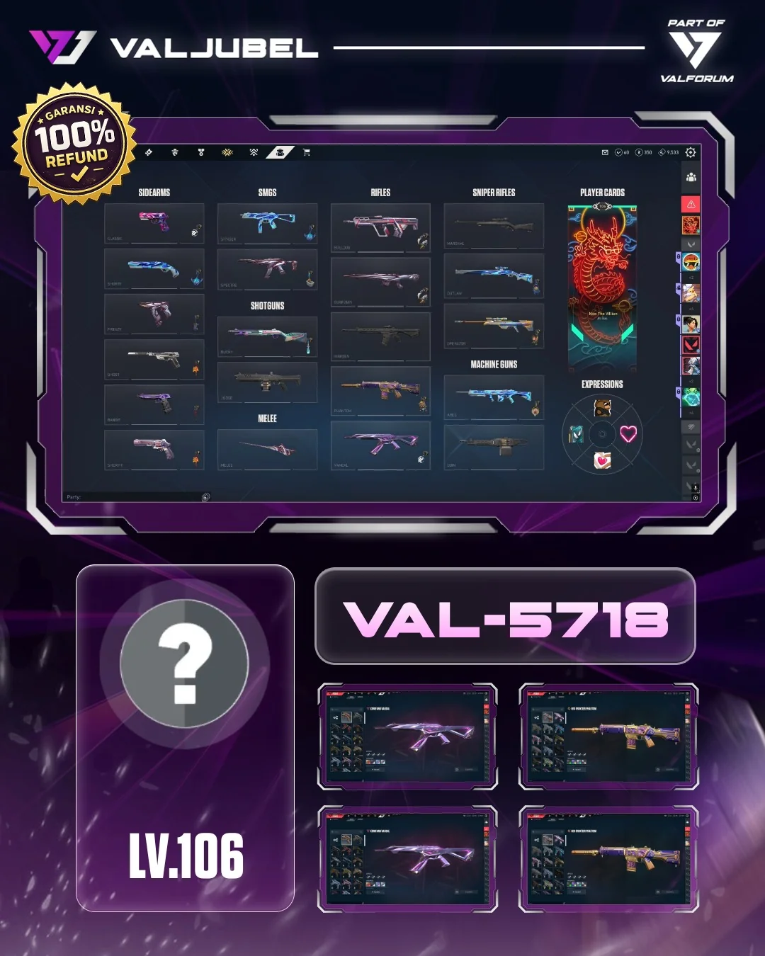 Unrated Valorant account VAL-5718 screenshot 1