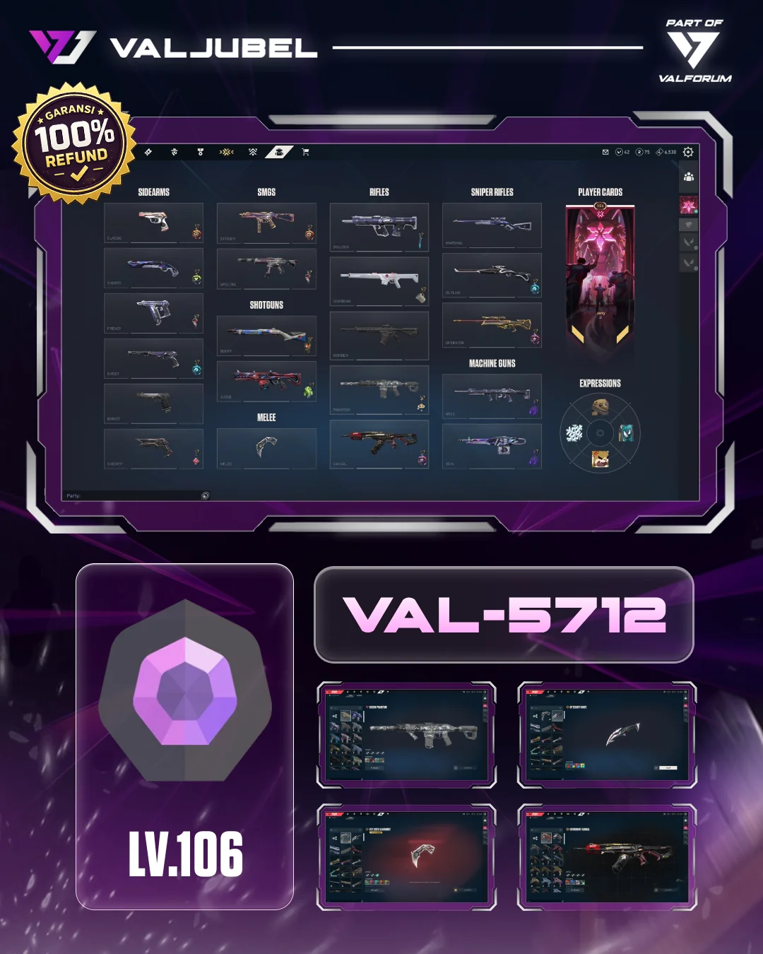 Diamond 1 Valorant account VAL-5712 screenshot 1