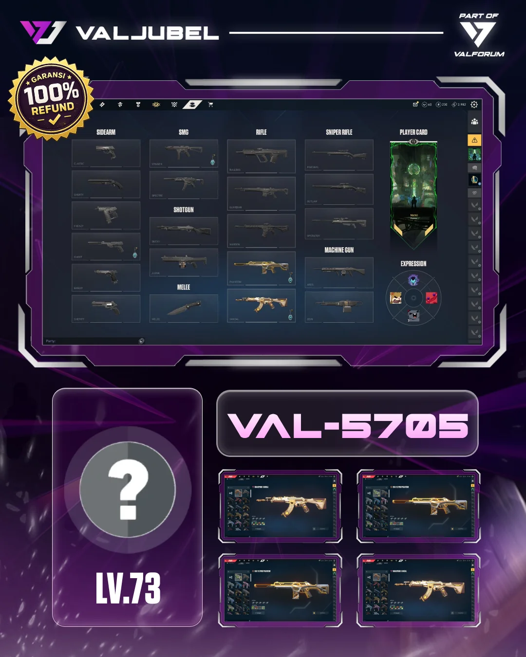 Unrated Valorant account VAL-5705 screenshot 1