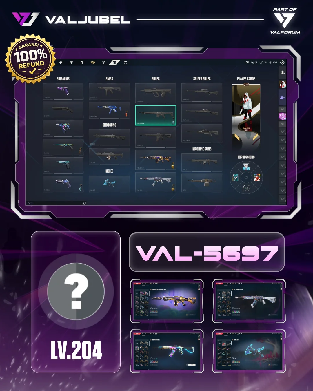 Unrated Valorant account VAL-5697 screenshot 1
