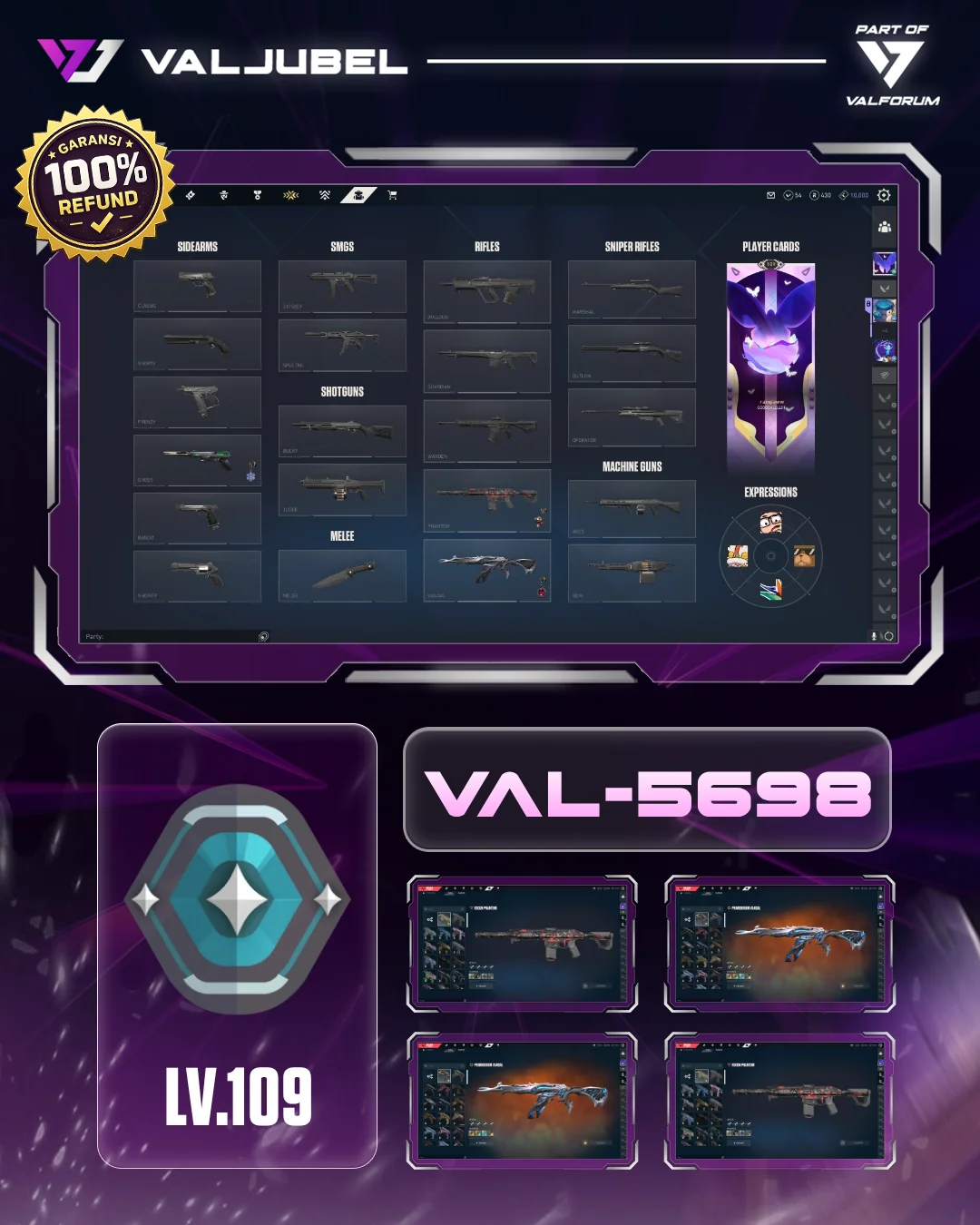 Platinum 3 Valorant account VAL-5698 screenshot 1